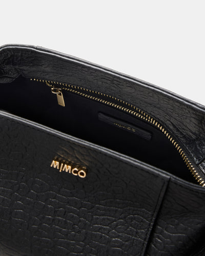 Fleur Tie Crossbody Bag - Black