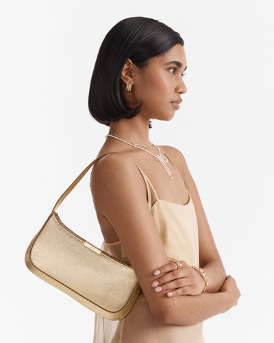 Cove Slim Shoulder Bag - Light Gold