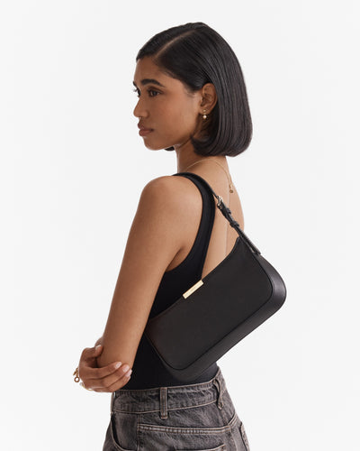 Cove Slim Shoulder Bag - Black