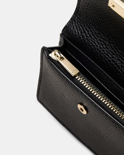 Cove Foldover Credit Card Holder - Black