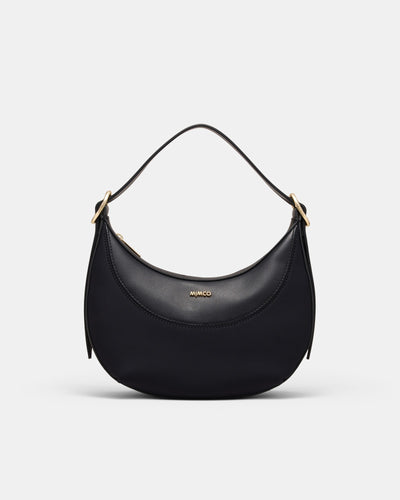 Elara Crescent Shoulder Bag - Black