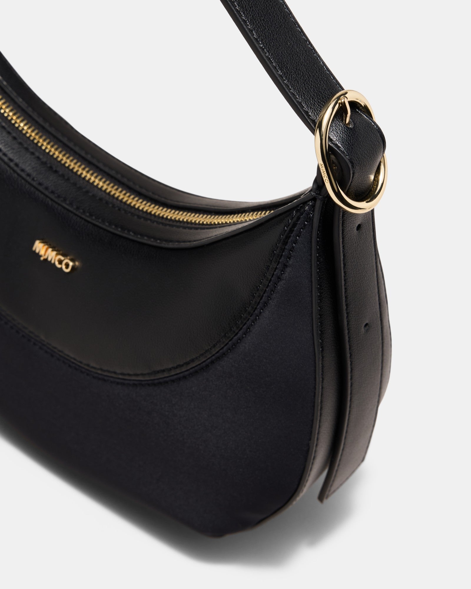Elara Crescent Shoulder Bag - Black