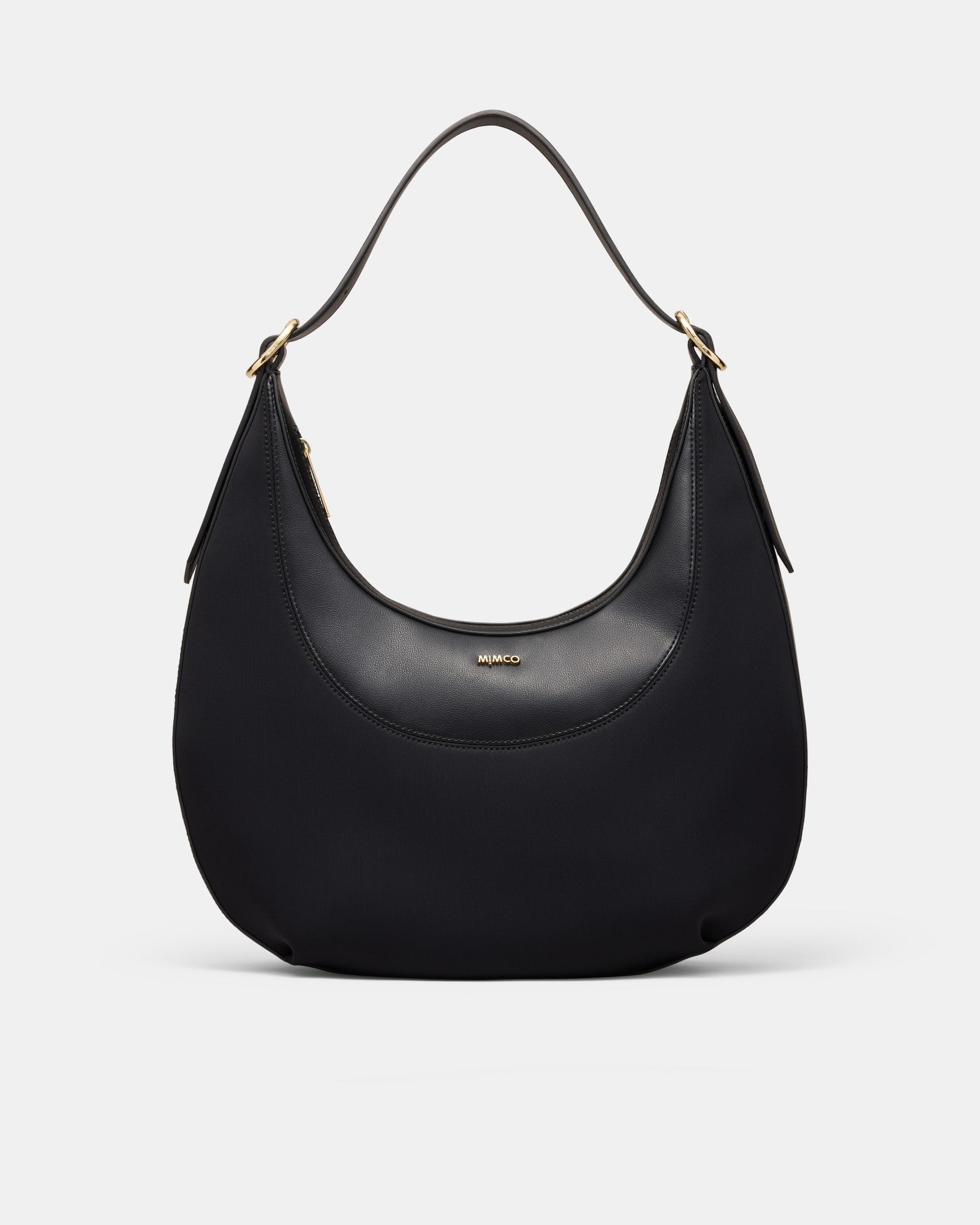Elara Crescent Hobo Bag - Black