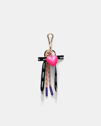 Bungee Ribbon Bag Charm - Pink Multi