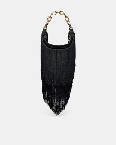 Rockbird Fringe Shoulder Bag - Black