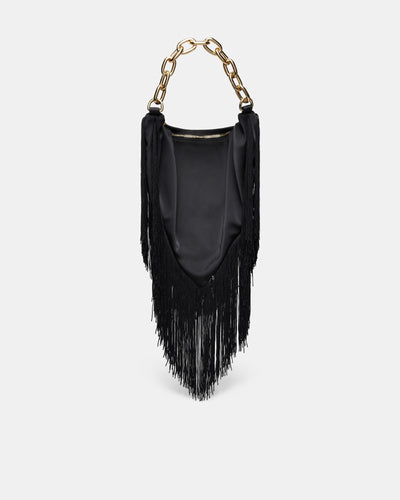 Rockbird Fringe Shoulder Bag - Black