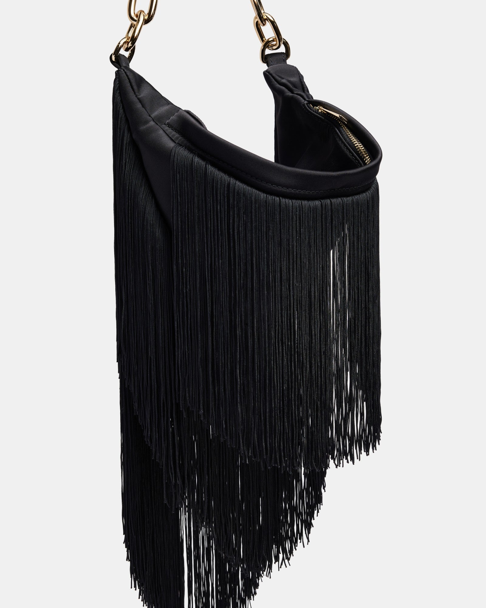 Rockbird Fringe Shoulder Bag - Black
