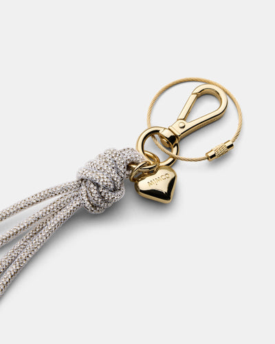 Sparkle Knot Bag Charm - Silver