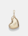 Romance Heart Bag Charm - Light Gold