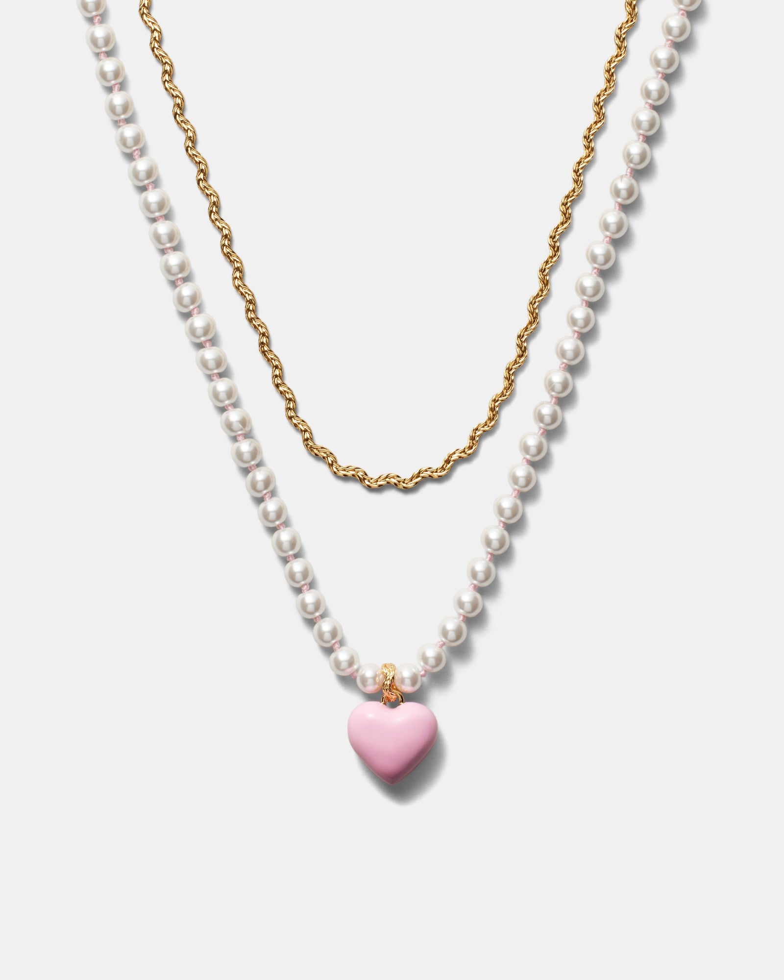 Heart Beat Necklace - Pink