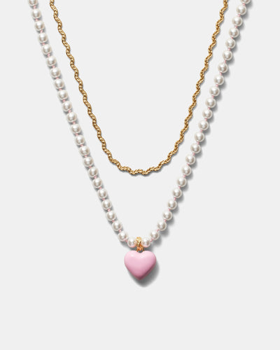 Heart Beat Necklace - Pink