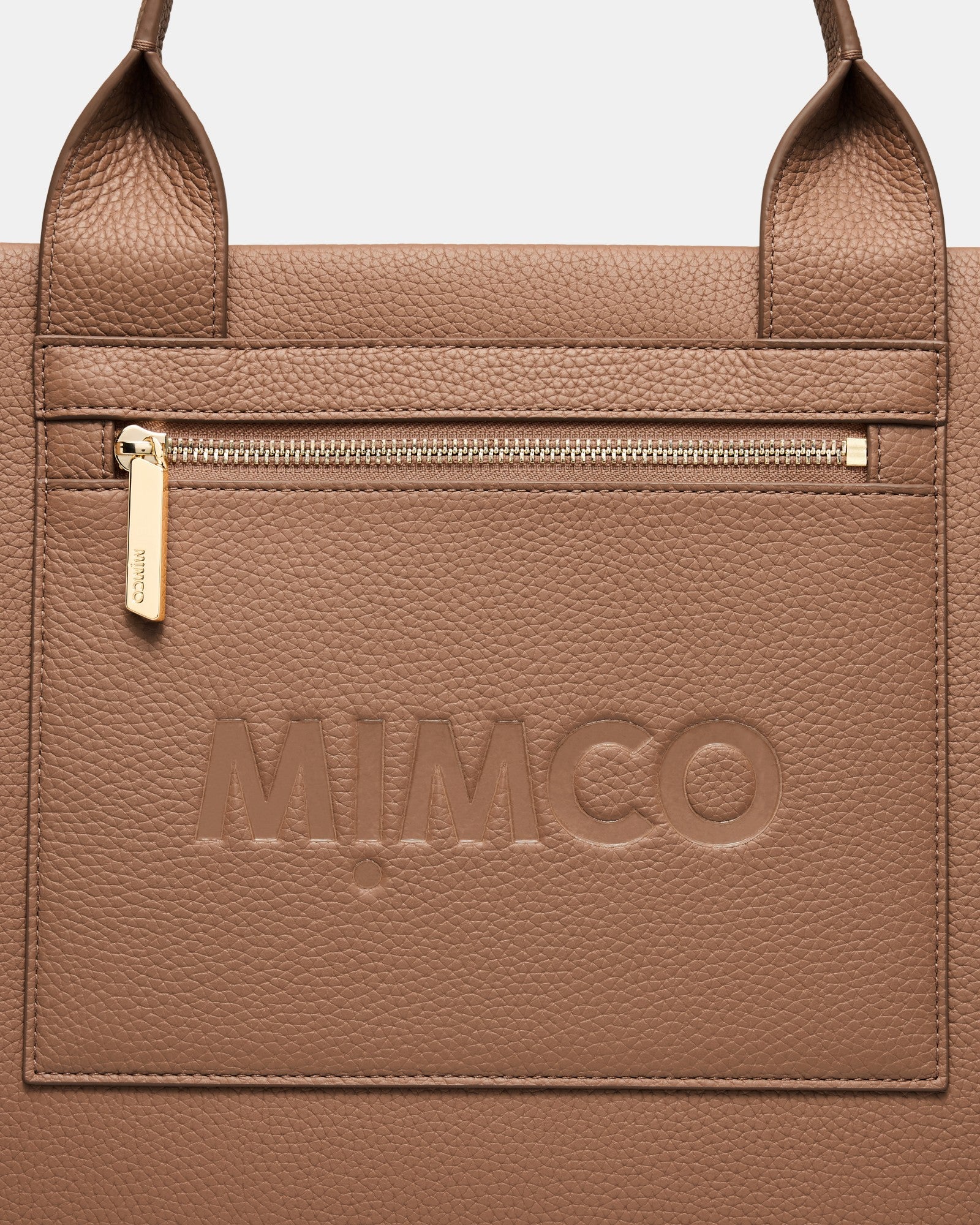 Patch Leather Tote Bag - Fawn