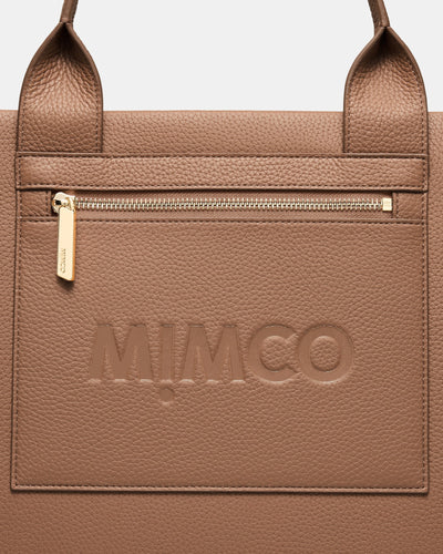 Patch Leather Tote Bag - Fawn
