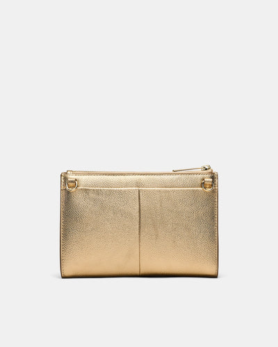 Yvette Gusset Pouch - Light Gold