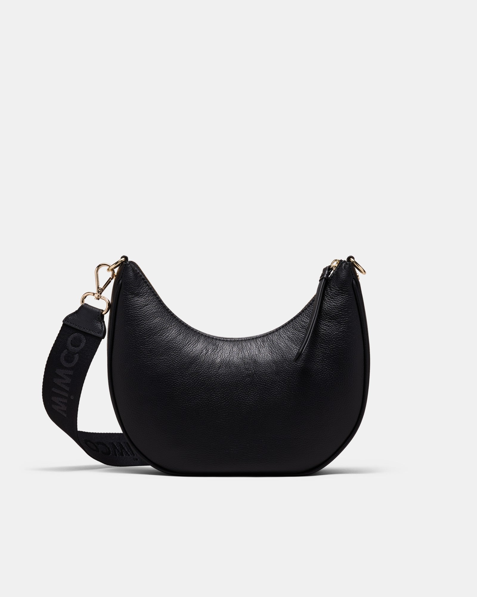 Classico Crescent Crossbody Bag - Black Light Gold