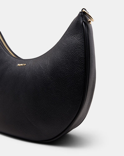 Classico Crescent Crossbody Bag - Black Light Gold