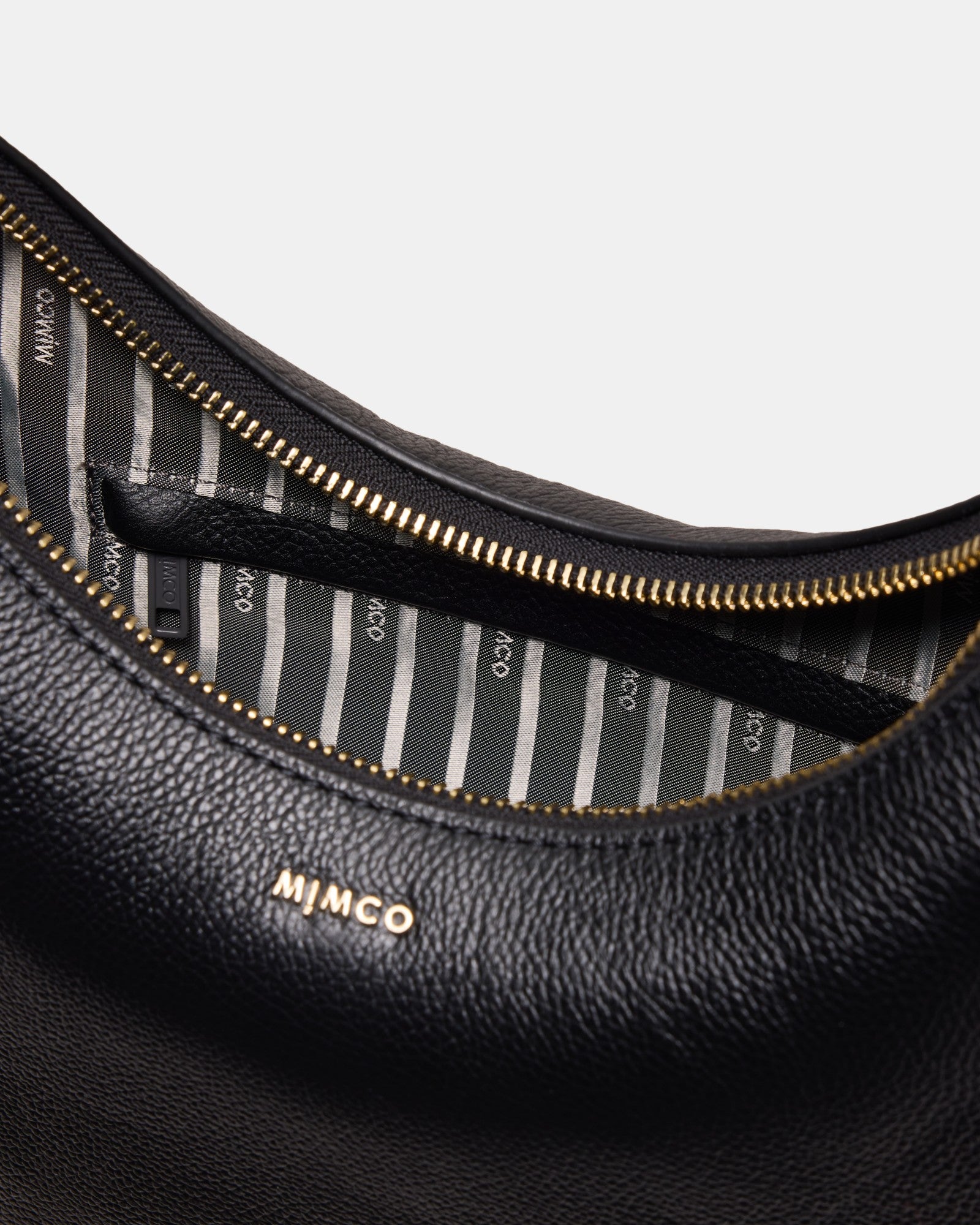 Classico Crescent Crossbody Bag - Black Light Gold
