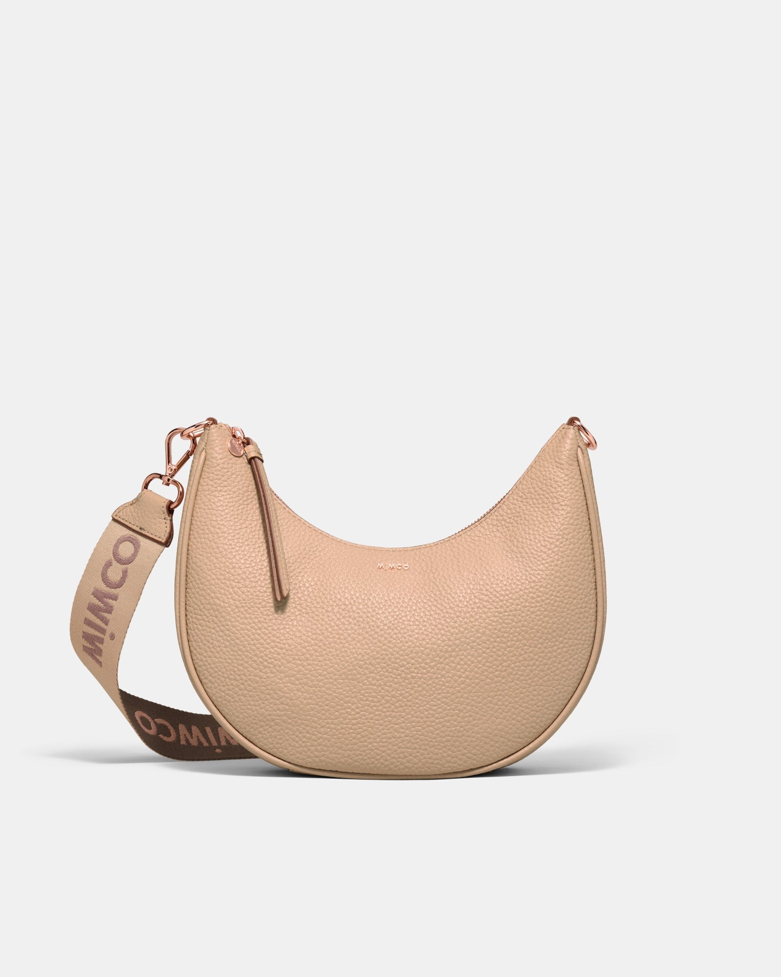 Classico Crescent Crossbody Bag - Almond