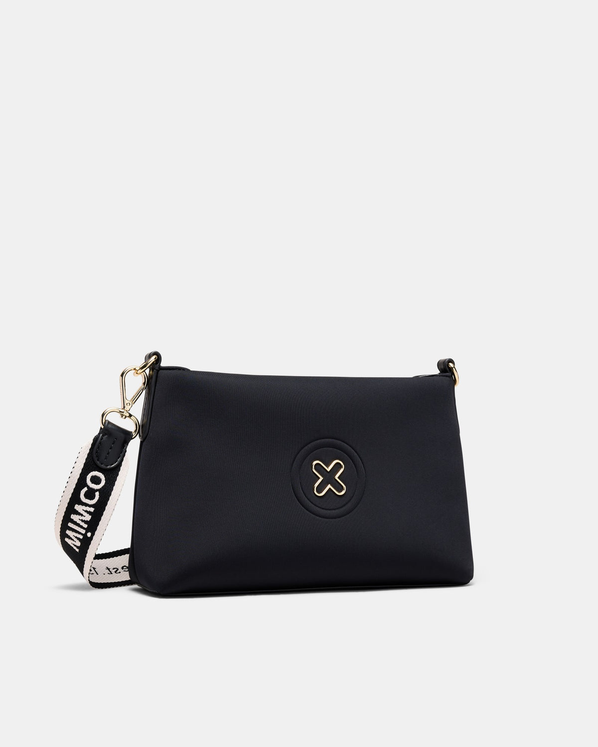 Bay Neoprene Crossbody Bag - Black Light Gold