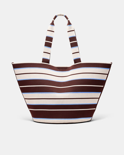 Blondie Basket Tote Bag - Blue Stripe