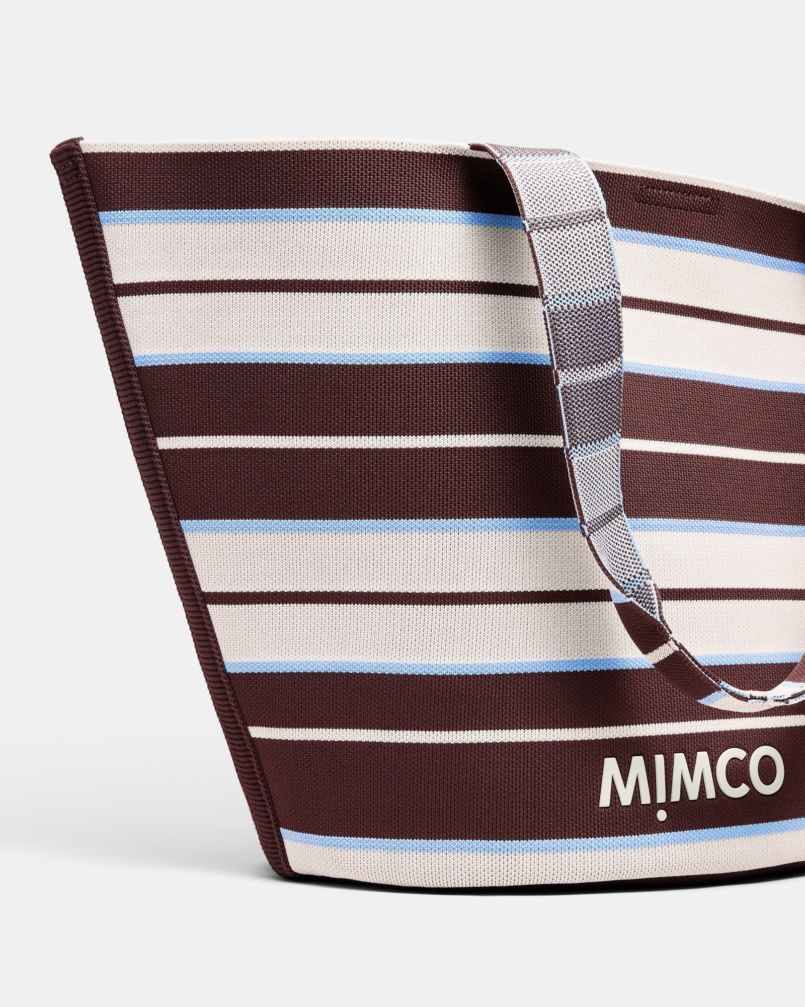 Blondie Basket Tote Bag - Blue Stripe