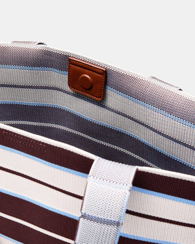 Blondie Basket Tote Bag - Blue Stripe