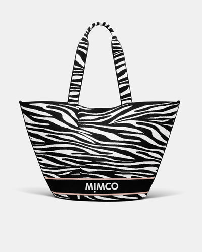Blondie Basket Tote Bag - Zebra Print