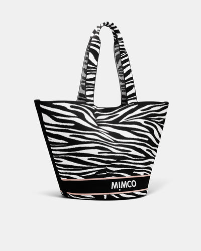Blondie Basket Tote Bag - Zebra Print