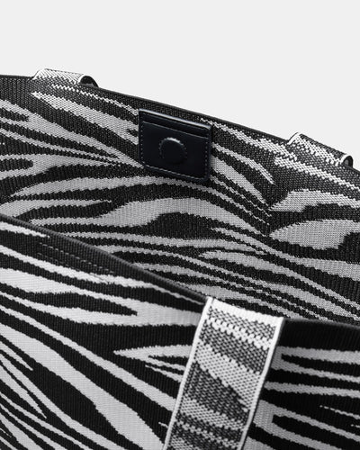 Blondie Basket Tote Bag - Zebra Print