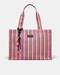 Lyra Tote Bag - Pink Stripe