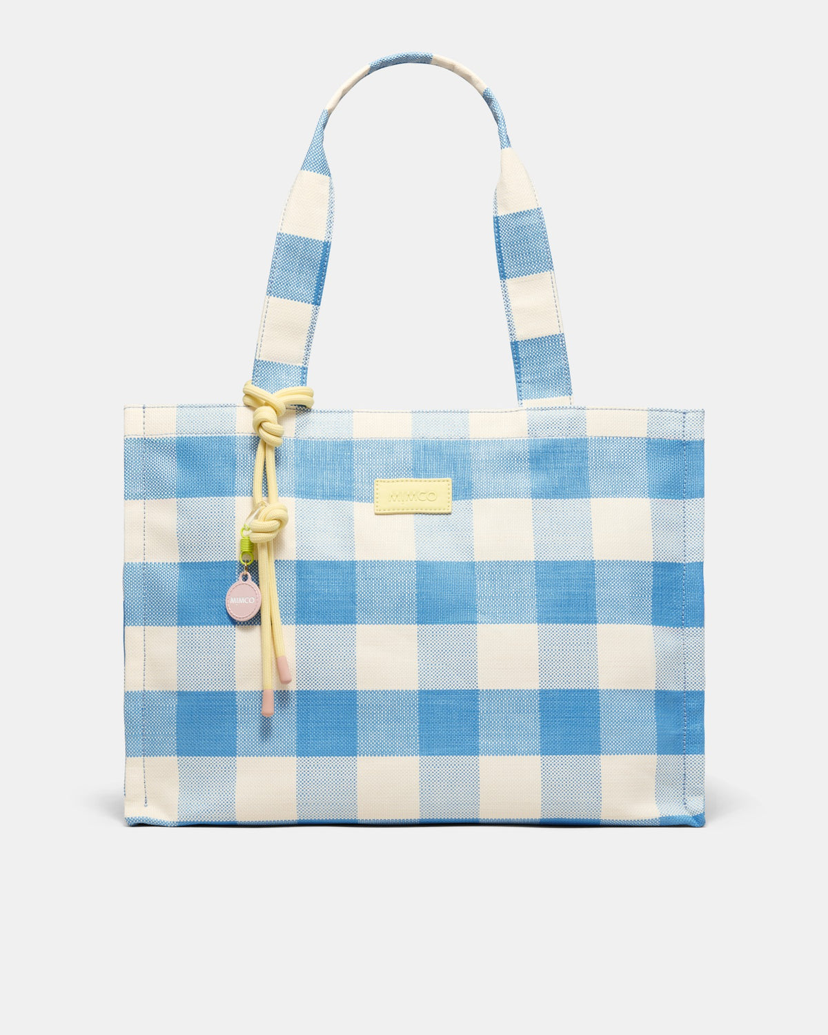 Lyra Tote Bag - Blue Check
