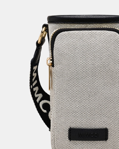 Mim Water Bottle Crossbody Bag - Black White