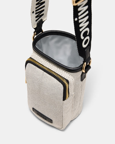 Mim Water Bottle Crossbody Bag - Black White