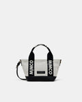 Mim Micro Tote Crossbody Bag - Black White