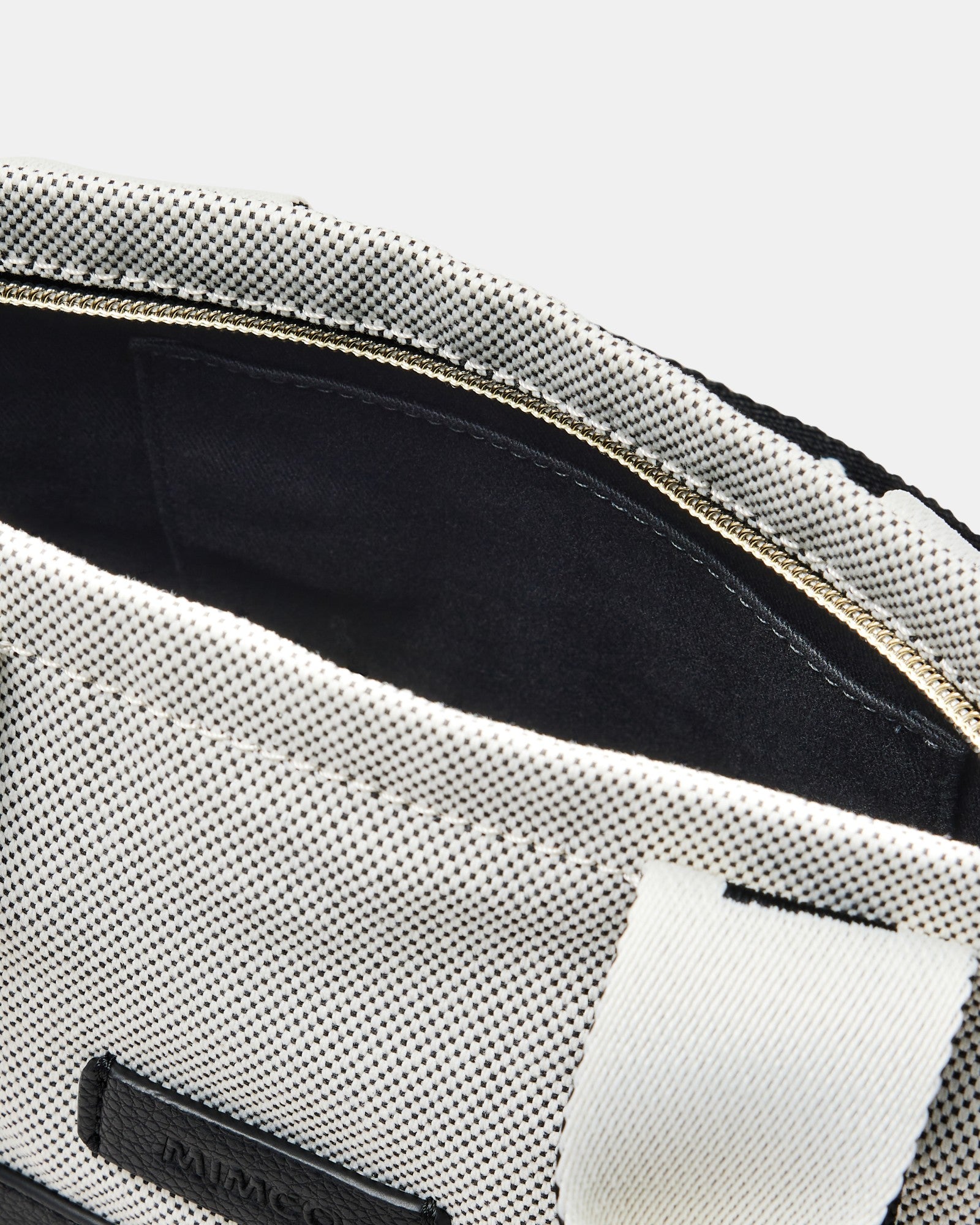 Mim Micro Tote Crossbody Bag - Black White