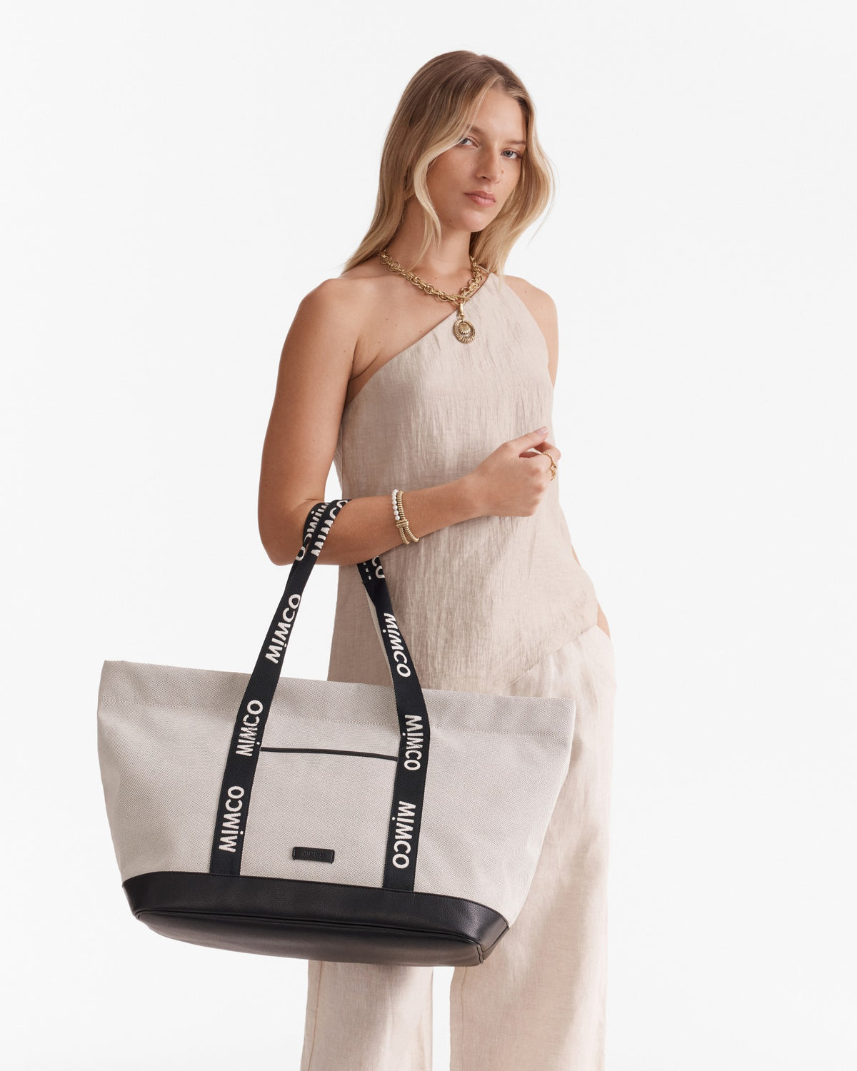 Mim Tote Bag - Black White