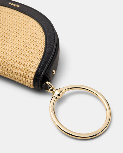Elysia Ring Clutch Bag - Black