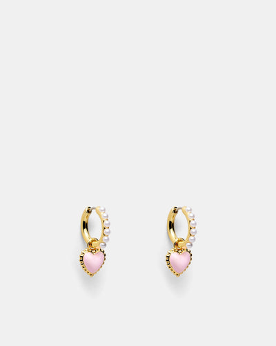 En Pointe Hoop Earrings - Pink