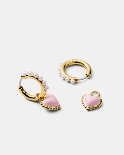 En Pointe Hoop Earrings - Pink