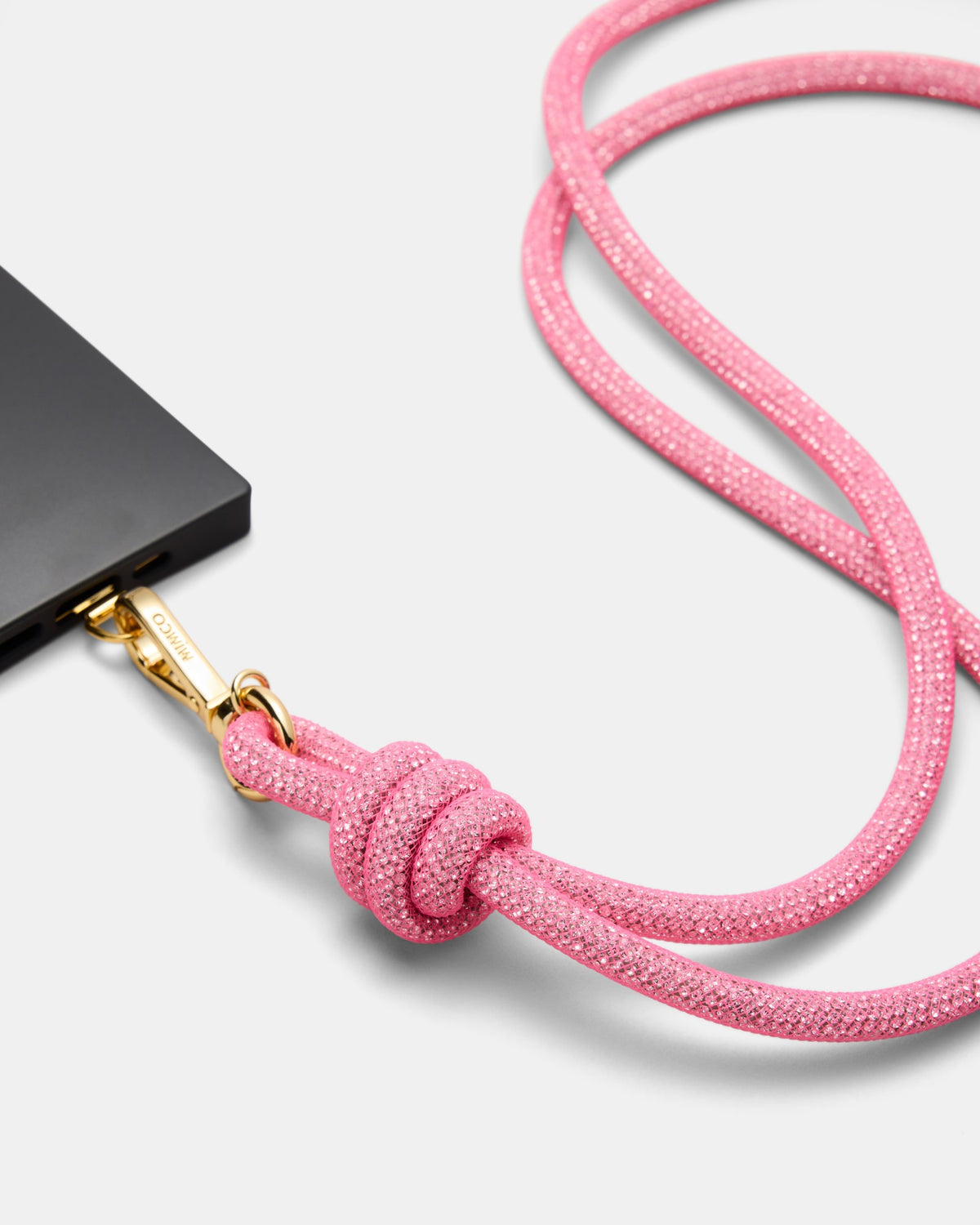 Sparkle Knot Phone Crossbody Strap - Flamingo