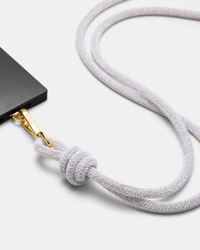 Sparkle Knot Phone Crossbody Strap - Silver