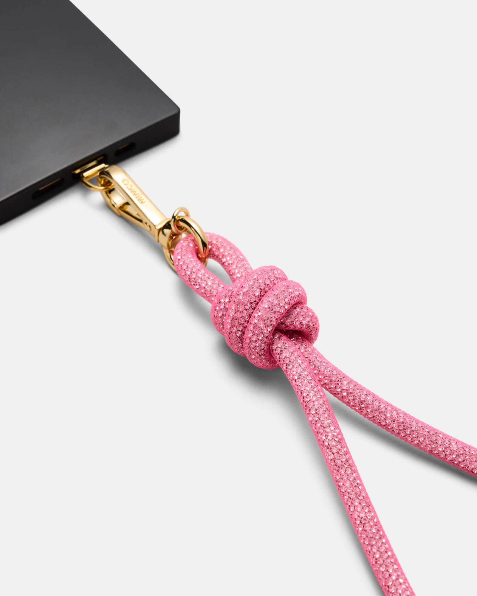 Sparkle Knot Phone Wrist Strap - Flamingo
