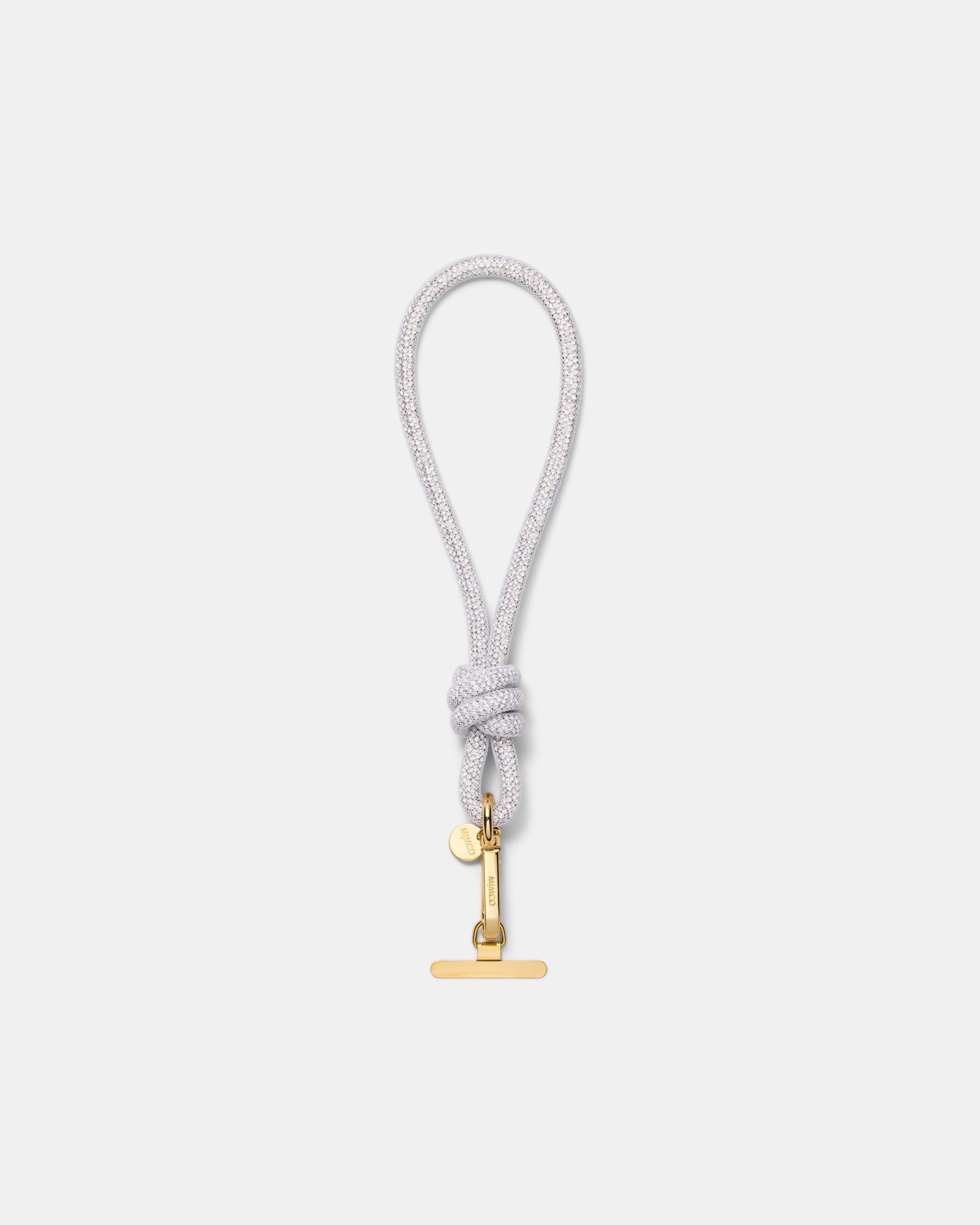 Sparkle Knot Phone Wrist Strap - Silver