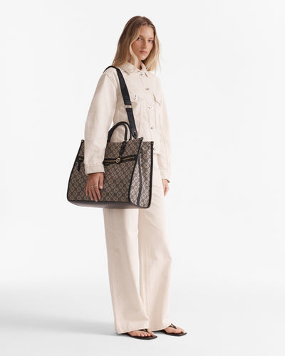 Mim-Gram Tote Bag - Black Light Gold