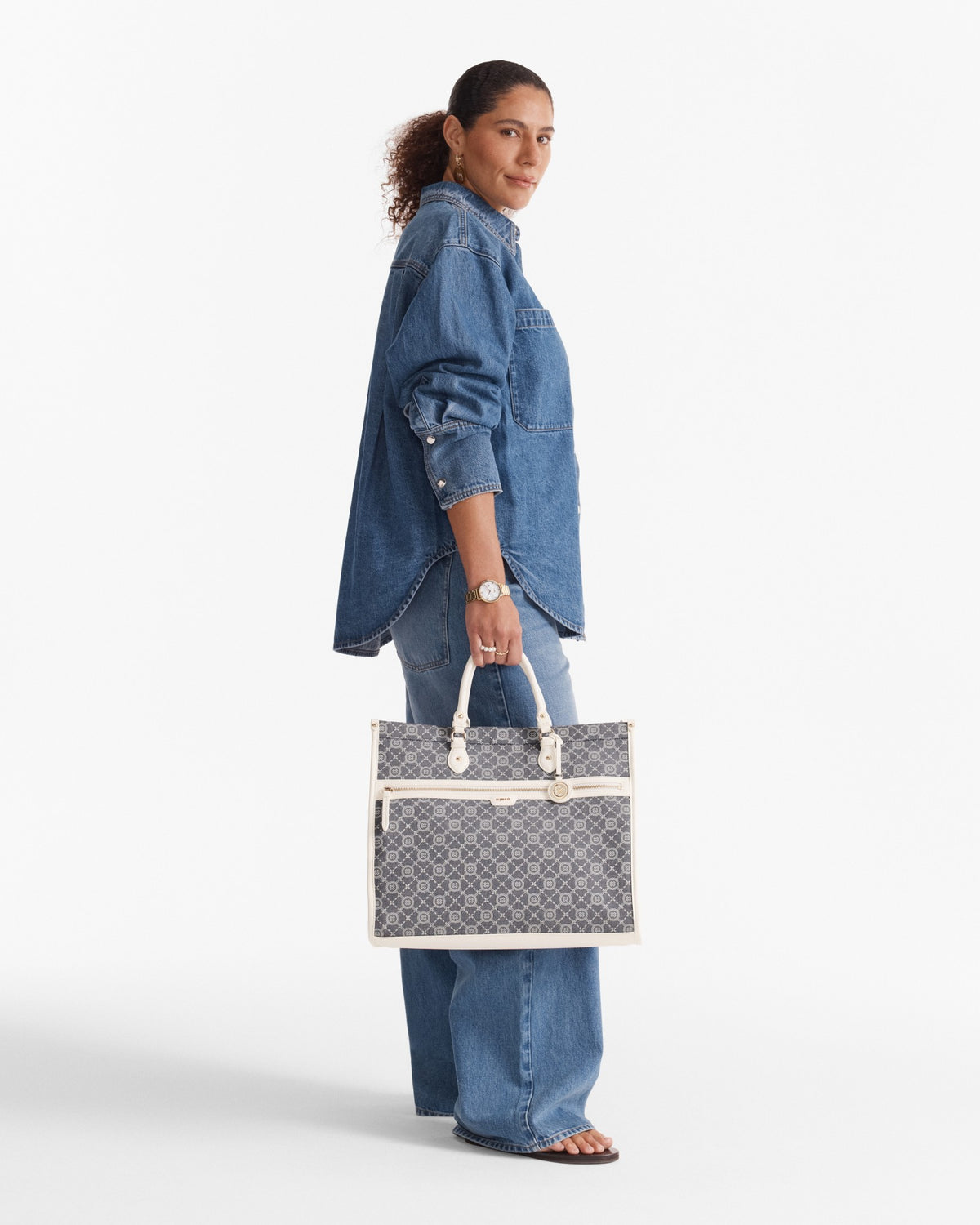 Mim-Gram Tote Bag - Denim