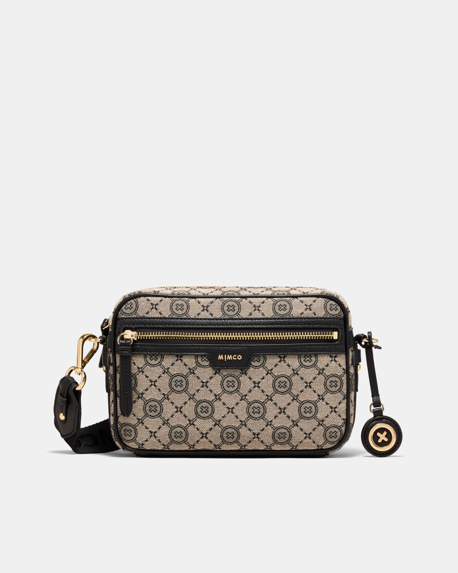 Mim-Gram Crossbody Bag - Black Light Gold