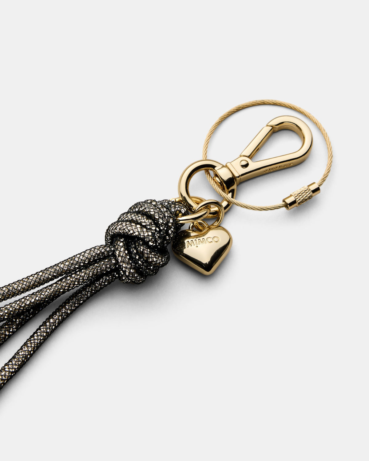 Sparkle Knot Bag Charm - Black