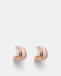 Mini Enamel Hoop Earrings - Petal