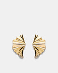 Fold Statement Earrings - Gold