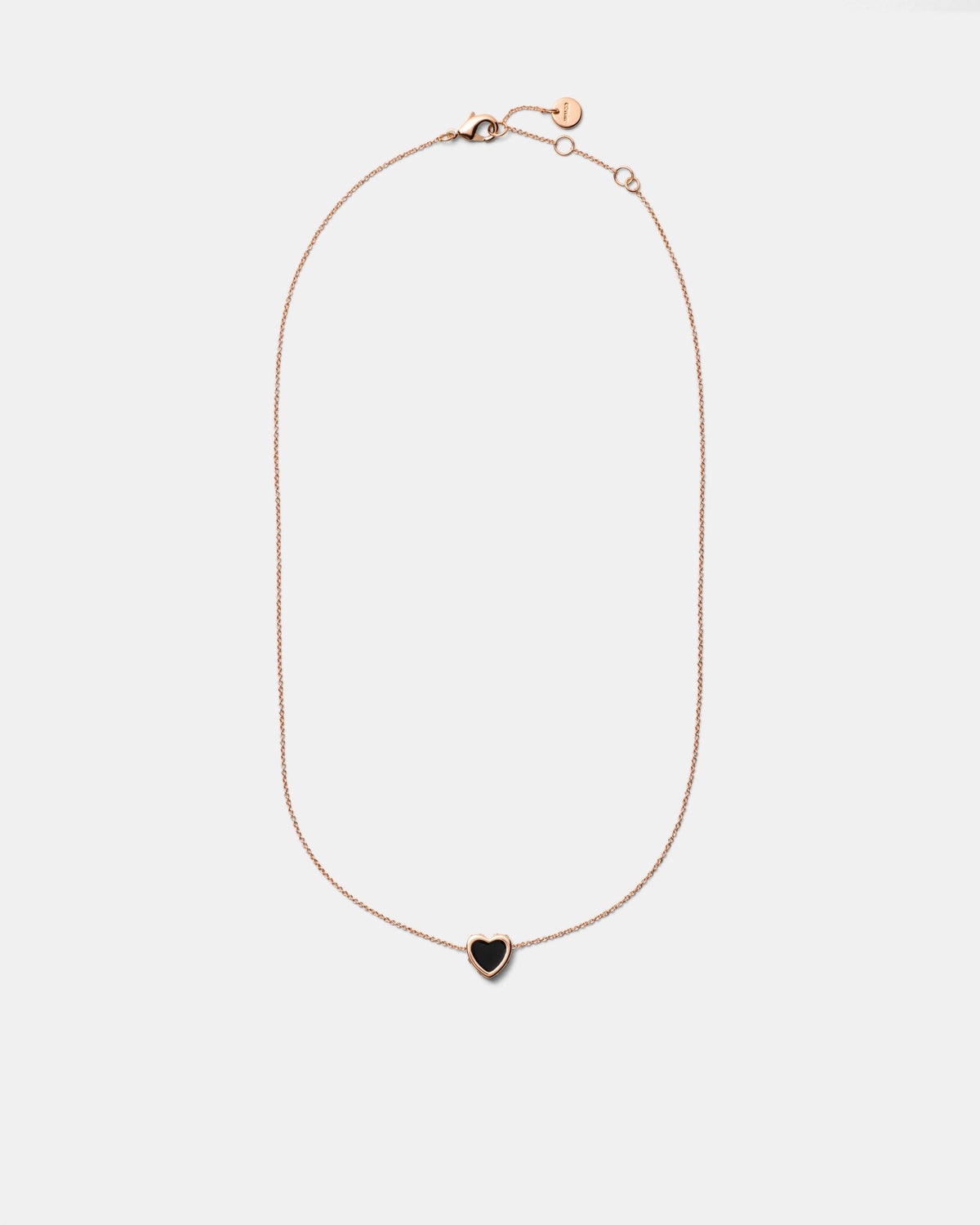 Lover Heart Earrings And Necklace Set - Black